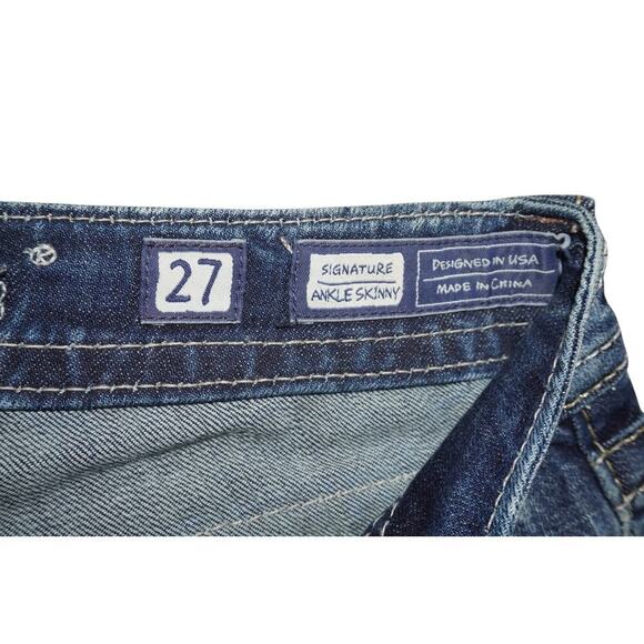 Miss Me Ankle Skinny Jeans Sz 27 – Crystal Embellished Bling Pockets Y2K - Picture 4 of 9